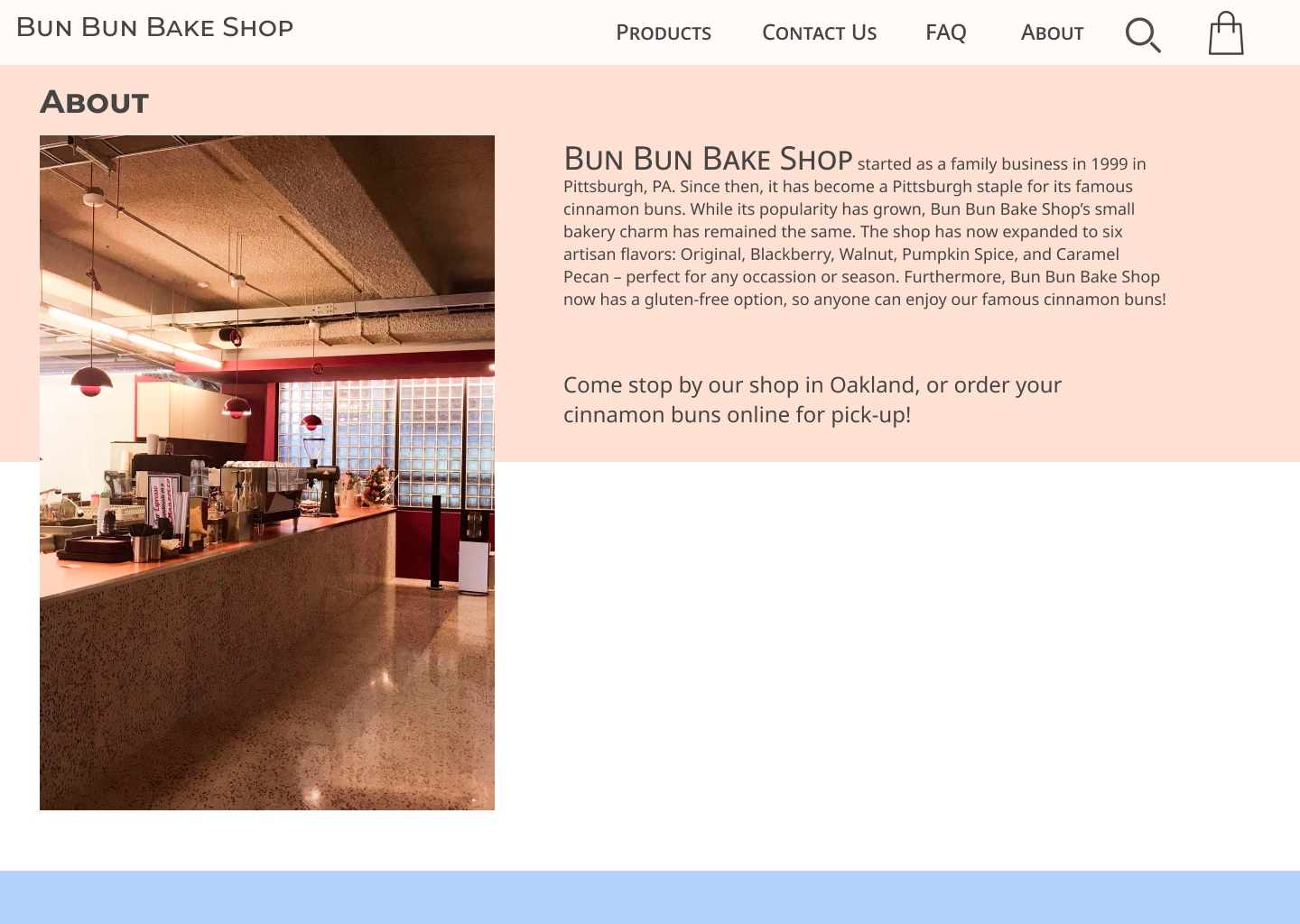 Bun bun bake shop about page